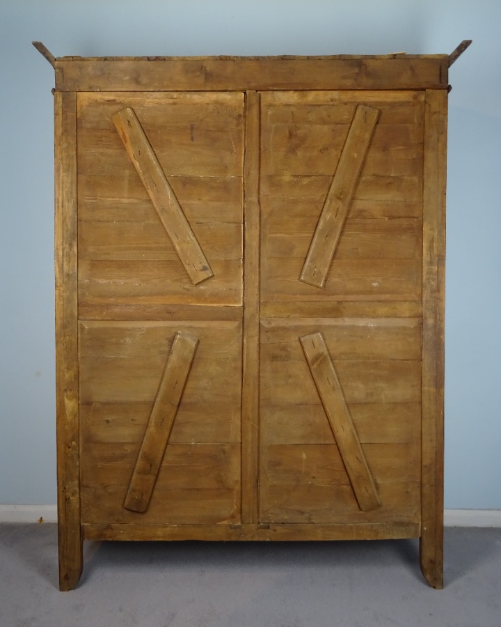 Antique Italian Larch Fir Pine Armoire (1).JPG